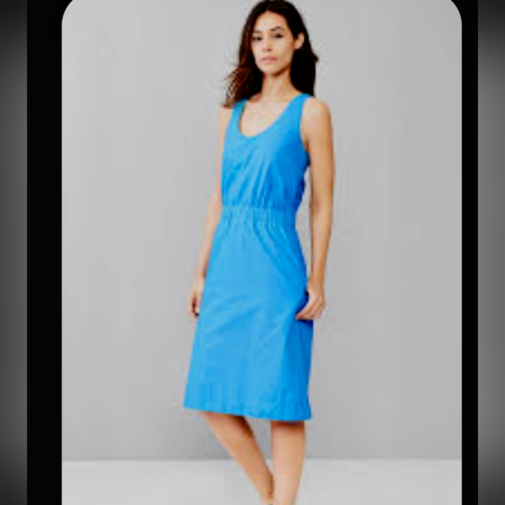 THE GAP Cinched Waist Scoop Neck 100% Cotton Lined dress
